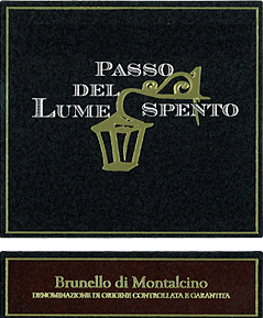 Label Brunello di Montalcino Passo del Lume Spento