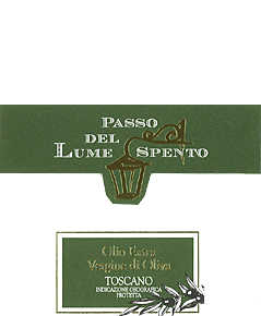 Etichetta Olio Extra Vergine di Oliva Passo del Lume Spento